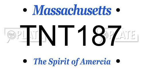 TNT187 Massachusetts License Plate