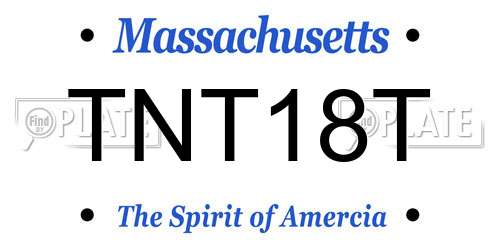 TNT18T Massachusetts License Plate