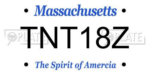 TNT18Z Massachusetts License Plate
