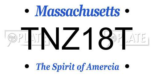 TNZ18T Massachusetts License Plate