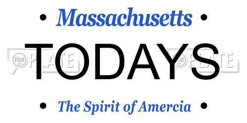 TODAYS Massachusetts License Plate