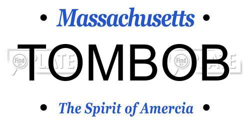 TOMBOB Massachusetts License Plate