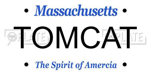 TOMCAT Massachusetts License Plate