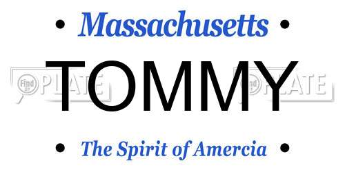TOMMY Massachusetts License Plate
