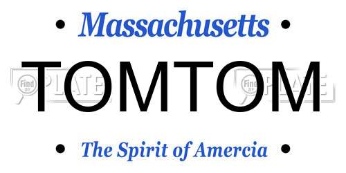 TOMTOM Massachusetts License Plate