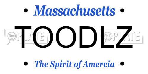 TOODLZ Massachusetts License Plate