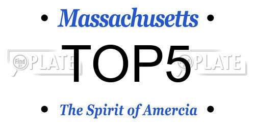 TOP5 Massachusetts License Plate