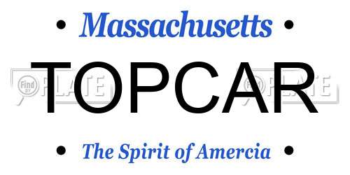 TOPCAR Massachusetts License Plate