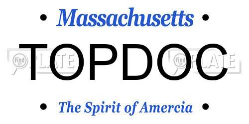TOPDOC Massachusetts License Plate