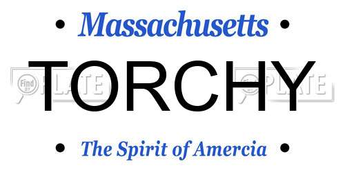 TORCHY Massachusetts License Plate