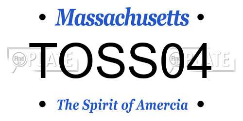 TOSS04 Massachusetts License Plate
