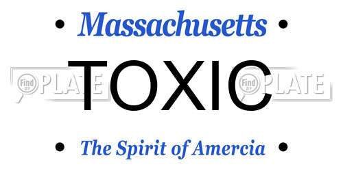TOXIC Massachusetts License Plate