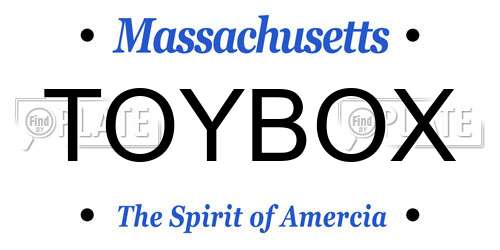 TOYBOX Massachusetts License Plate