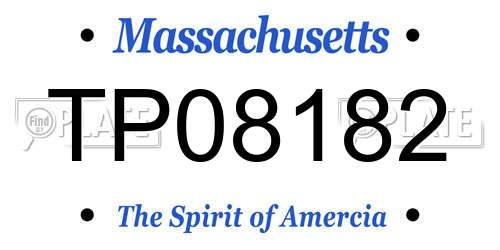 TP08182 Massachusetts License Plate