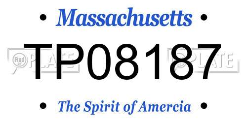 TP08187 Massachusetts License Plate