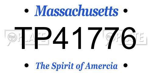 TP41776 Massachusetts License Plate