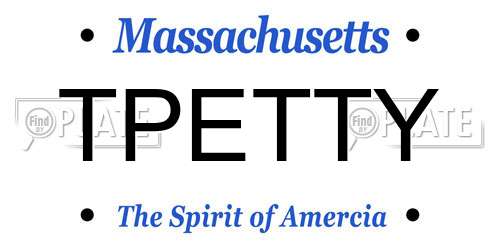 TPETTY Massachusetts License Plate