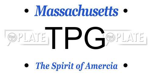 TPG Massachusetts License Plate