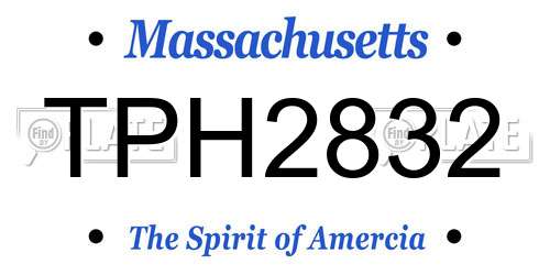 TPH2832 Massachusetts License Plate