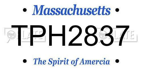 TPH2837 Massachusetts License Plate