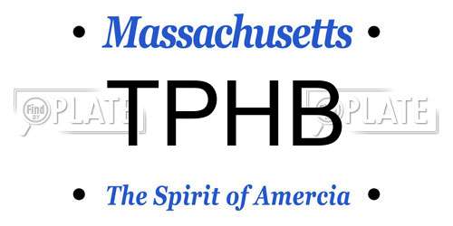 TPHB Massachusetts License Plate