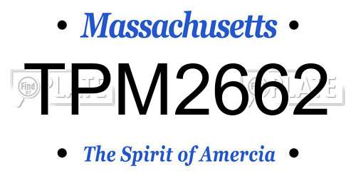 TPM2662 Massachusetts License Plate