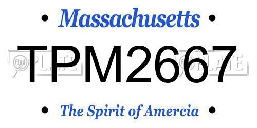 TPM2667 Massachusetts License Plate