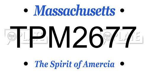 TPM2677 Massachusetts License Plate
