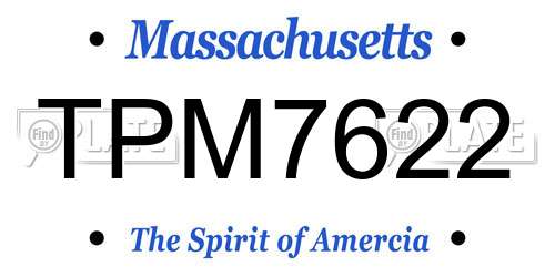 TPM7622 Massachusetts License Plate