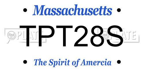 TPT28S Massachusetts License Plate