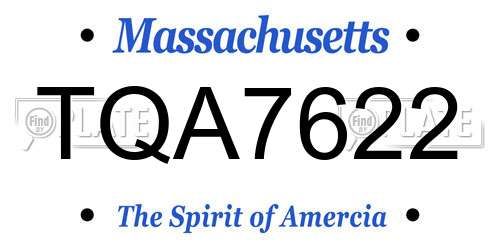 TQA7622 Massachusetts License Plate