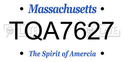 TQA7627 Massachusetts License Plate