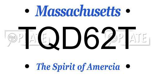 TQD62T Massachusetts License Plate