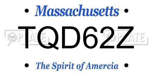 TQD62Z Massachusetts License Plate