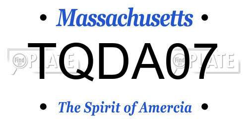 TQDA07 Massachusetts License Plate