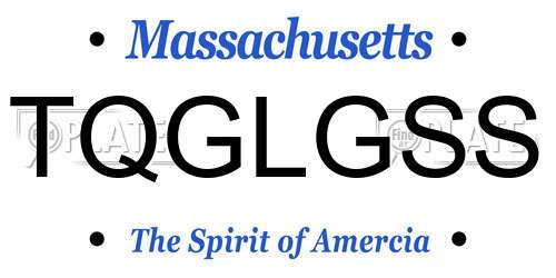 TQGLGSS Massachusetts License Plate