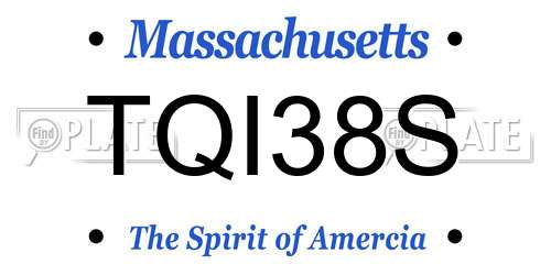 TQI38S Massachusetts License Plate
