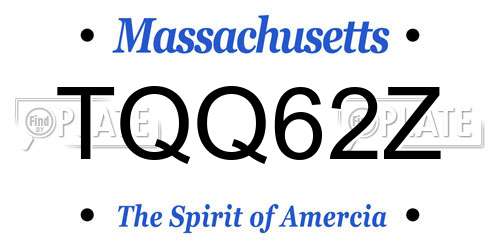 TQQ62Z Massachusetts License Plate