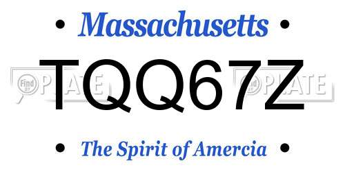 TQQ67Z Massachusetts License Plate