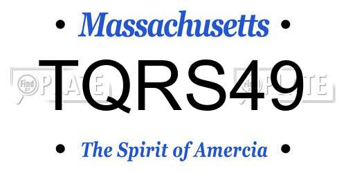 TQRS49 Massachusetts License Plate