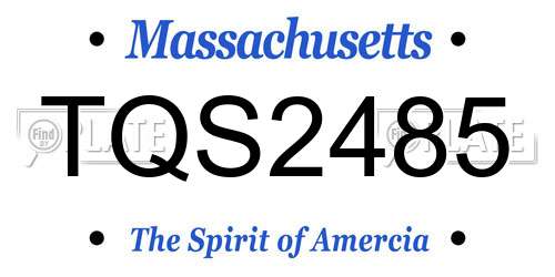 TQS2485 Massachusetts License Plate