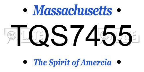 TQS7455 Massachusetts License Plate