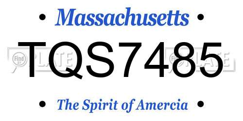 TQS7485 Massachusetts License Plate