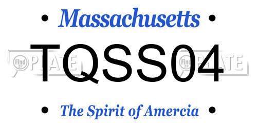 TQSS04 Massachusetts License Plate