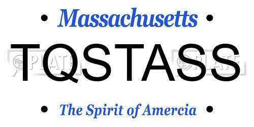 TQSTASS Massachusetts License Plate