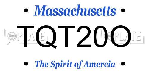 TQT20O Massachusetts License Plate