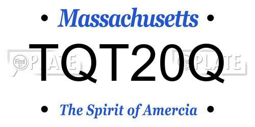 TQT20Q Massachusetts License Plate