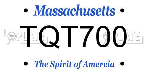 TQT700 Massachusetts License Plate