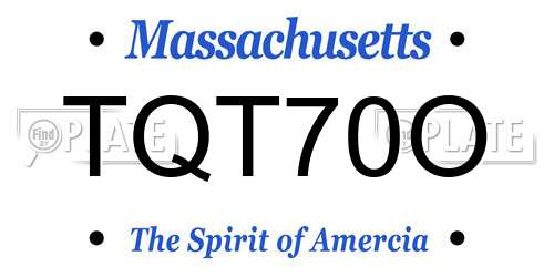 TQT70O Massachusetts License Plate