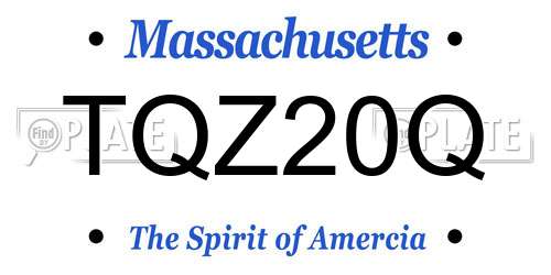 TQZ20Q Massachusetts License Plate